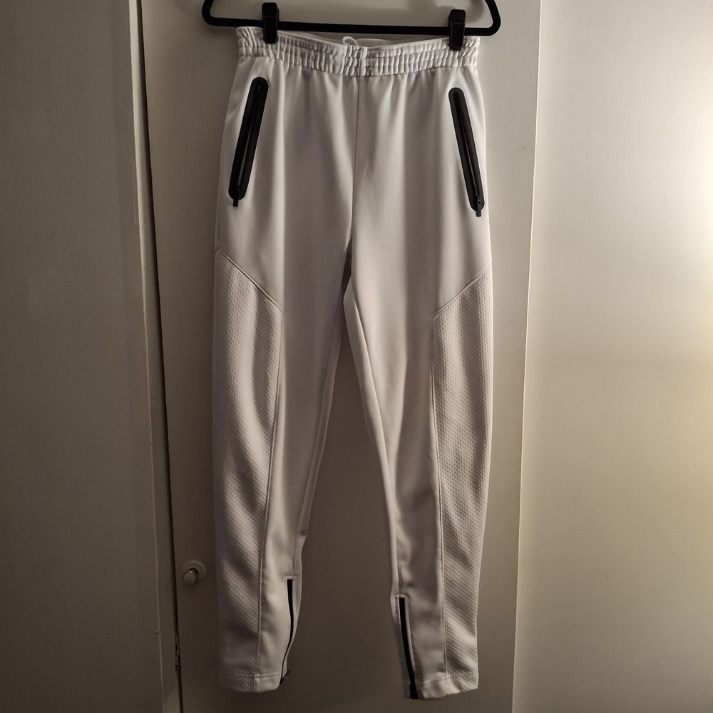 CSG Women's White Track Pants with Black Accents